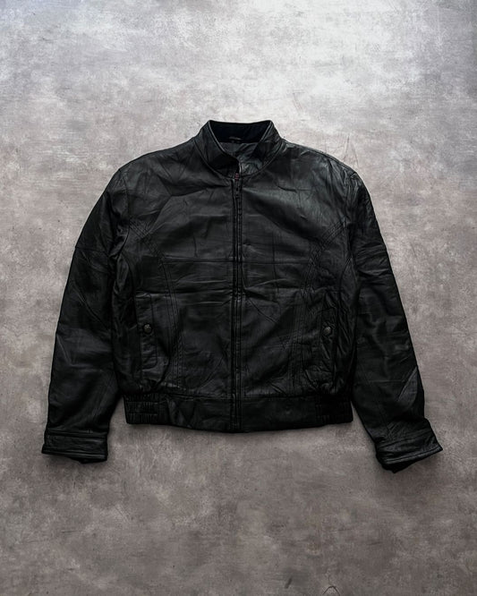 BLACK LEATHER JACKT RIDER (M)