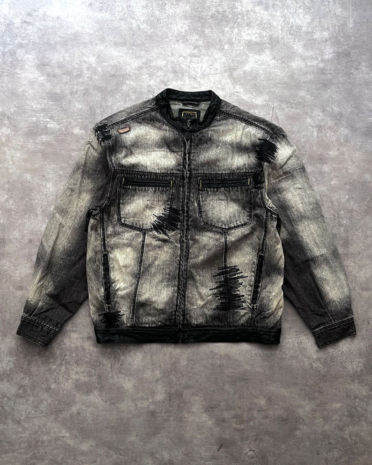 DISTRESSED DENIM JACKT (M)
