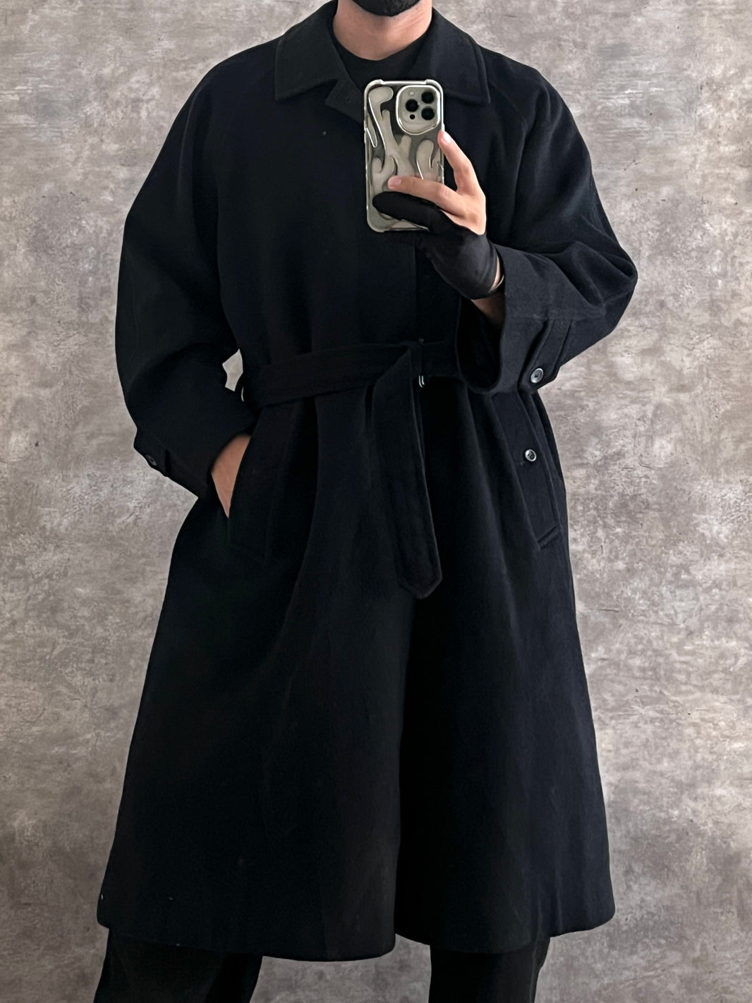 Gabardina de lana y cashmere (L)