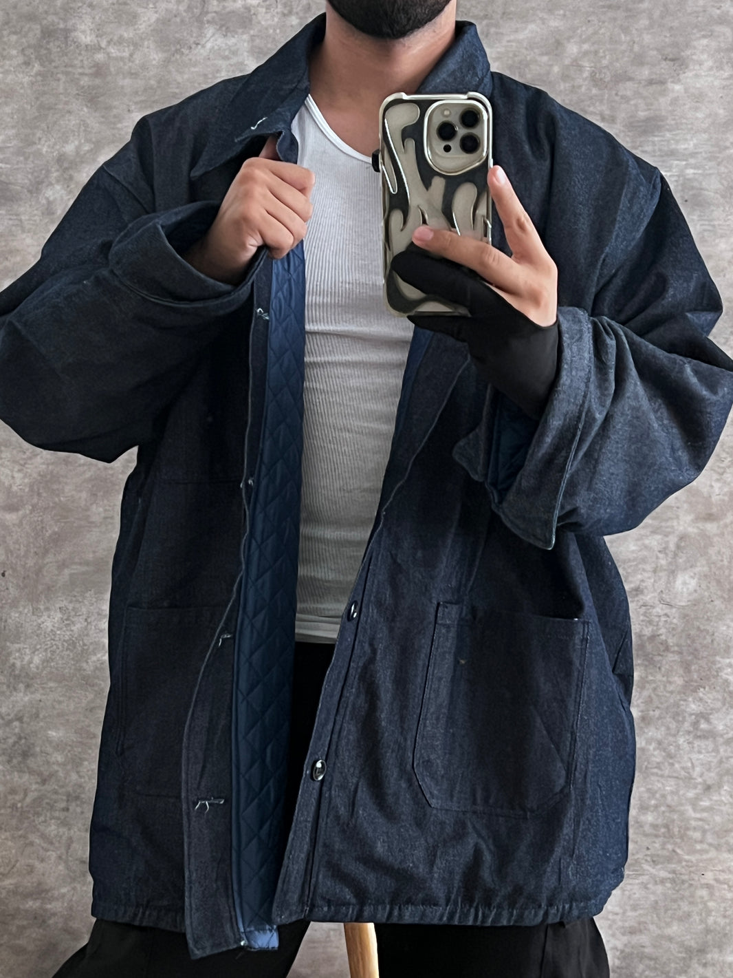 Gabardina de mezclilla (4XL)