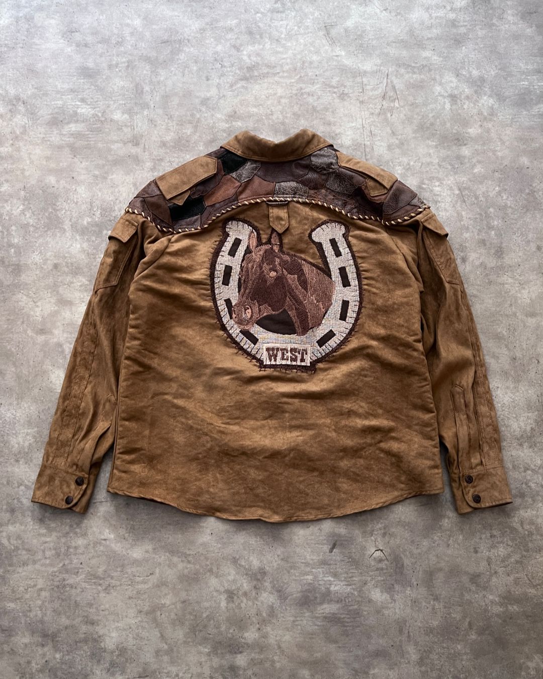 COWBOY LEATHER WEST JACKET (XL)