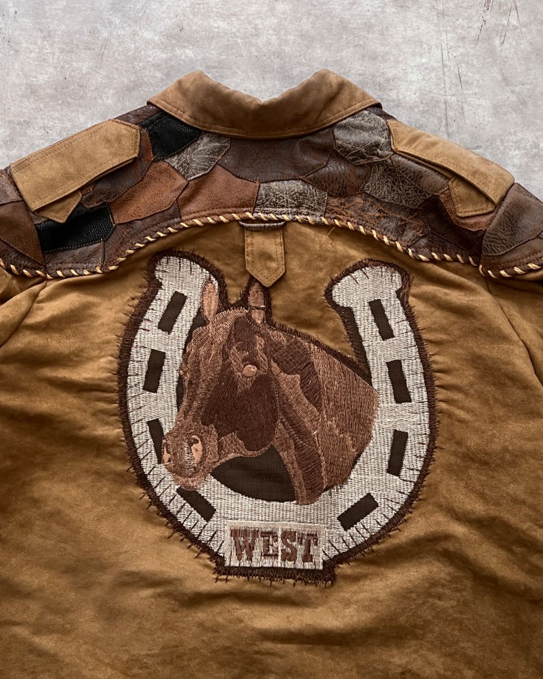 COWBOY LEATHER WEST JACKET (XL)