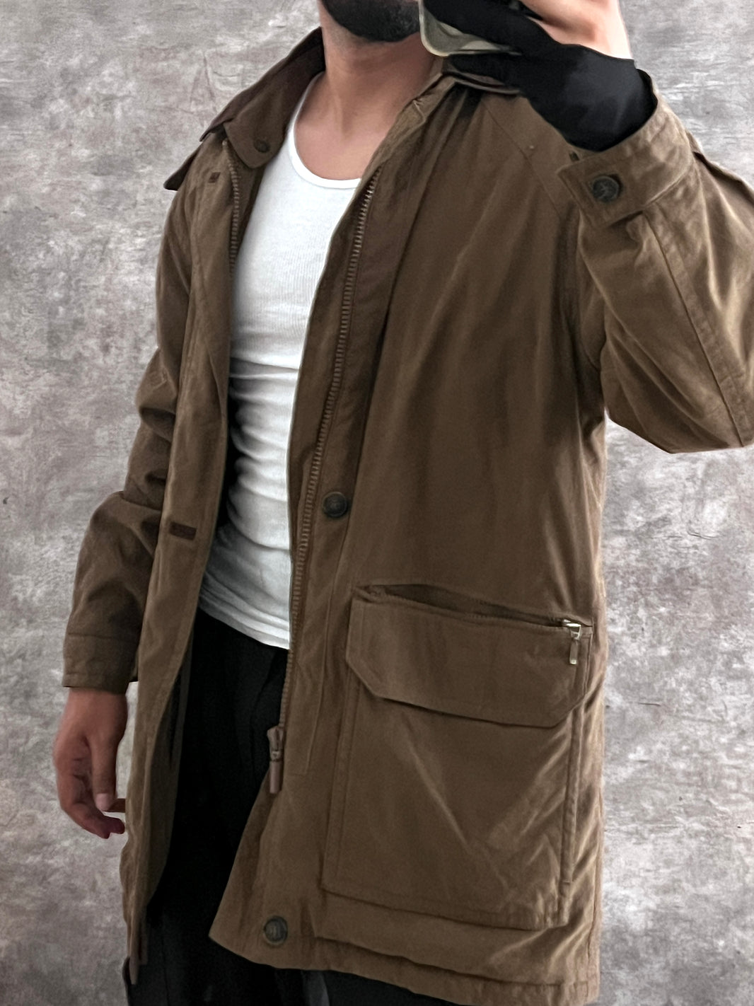 Chamarra tipo gabardina (M)