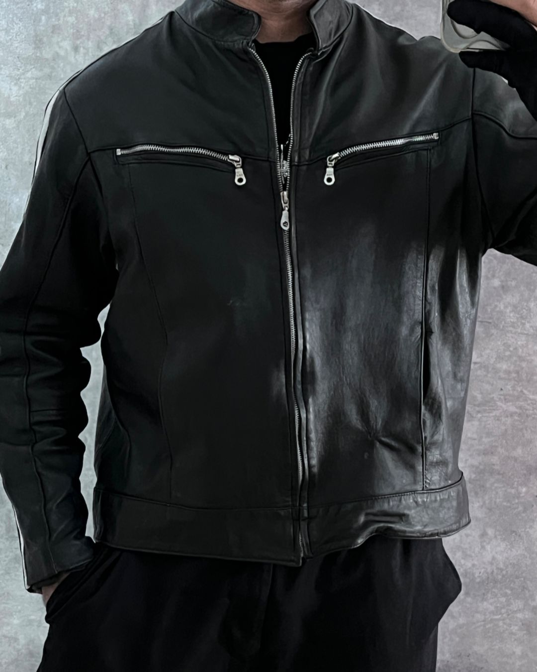 LEATHER JACKT BLCK (M)