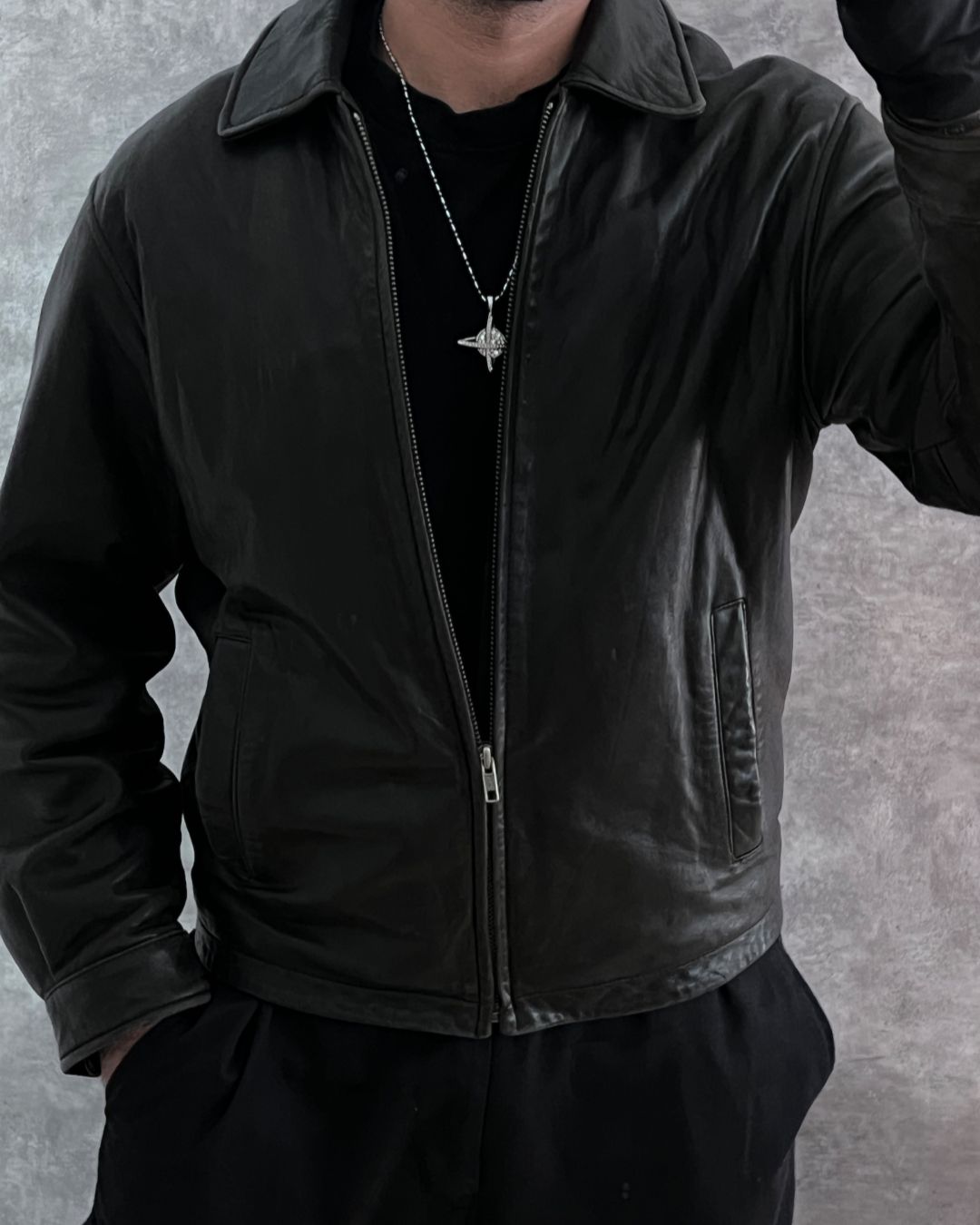 VINTAGE LAMBSKIN LEATHER JACKT (S)