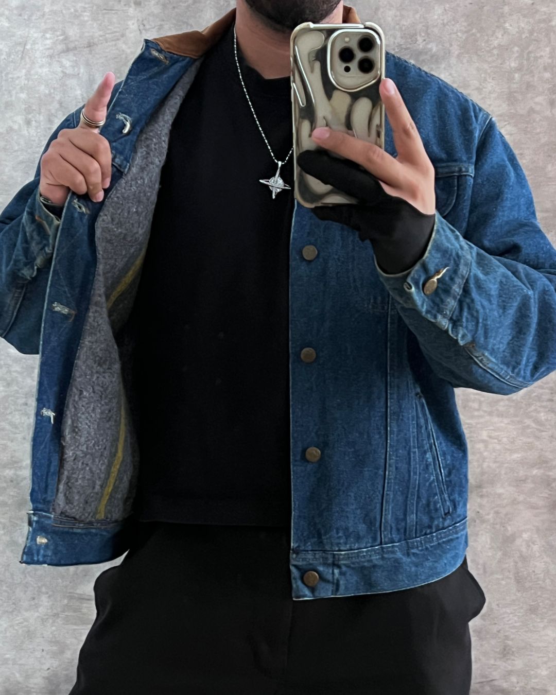 TRUCKER DENIM JACKET (L)