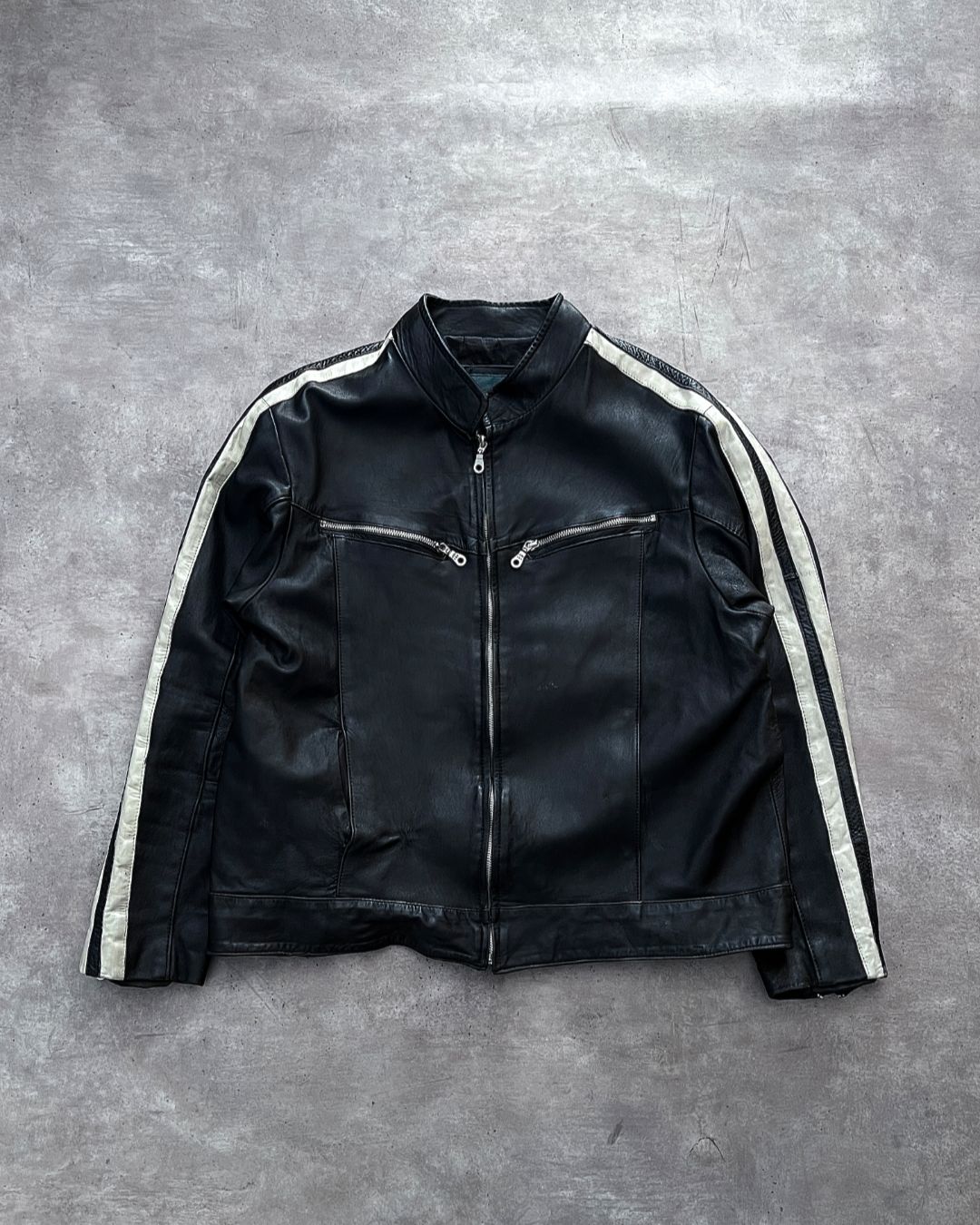 LEATHER JACKT BLCK (M)