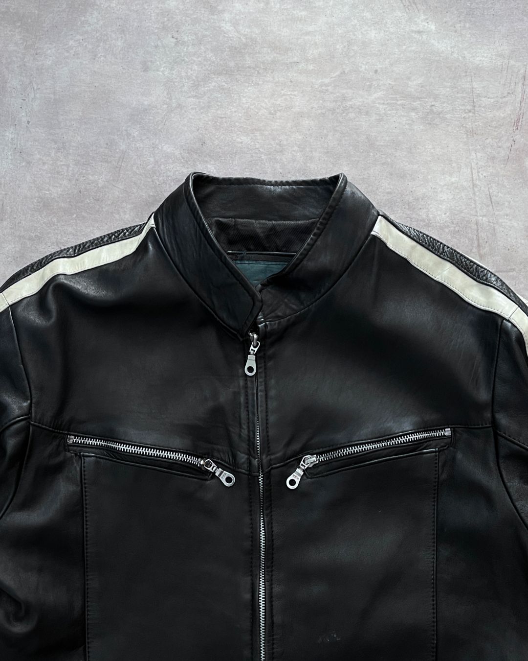 LEATHER JACKT BLCK (M)