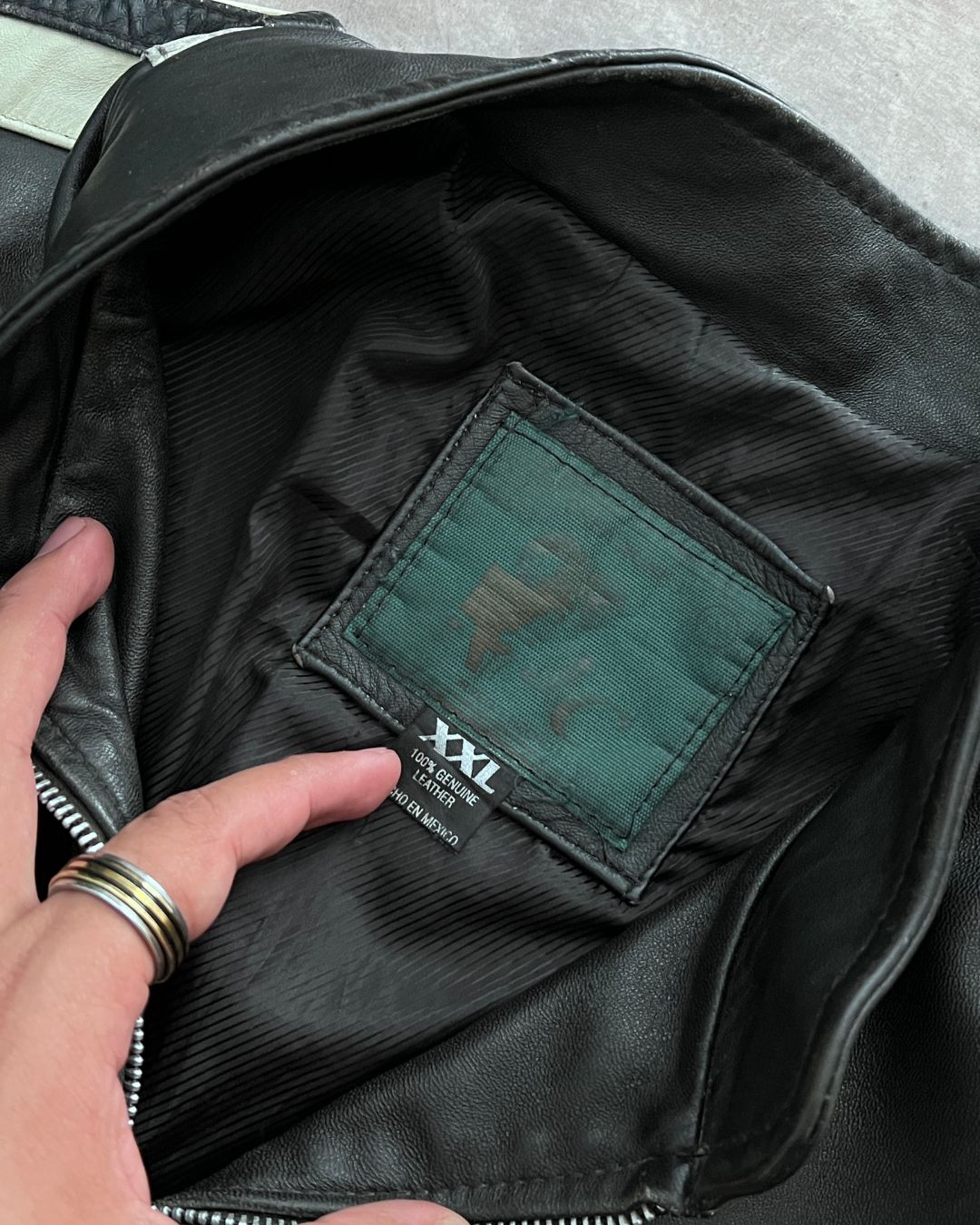 LEATHER JACKT BLCK (M)