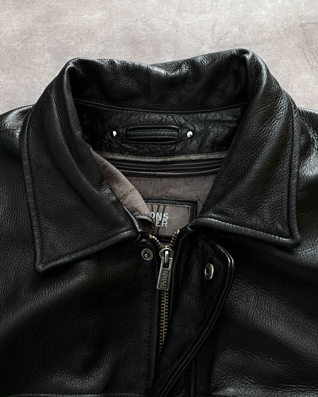 HUNTER BLACK LEATHER JACKET TALLA L (L)