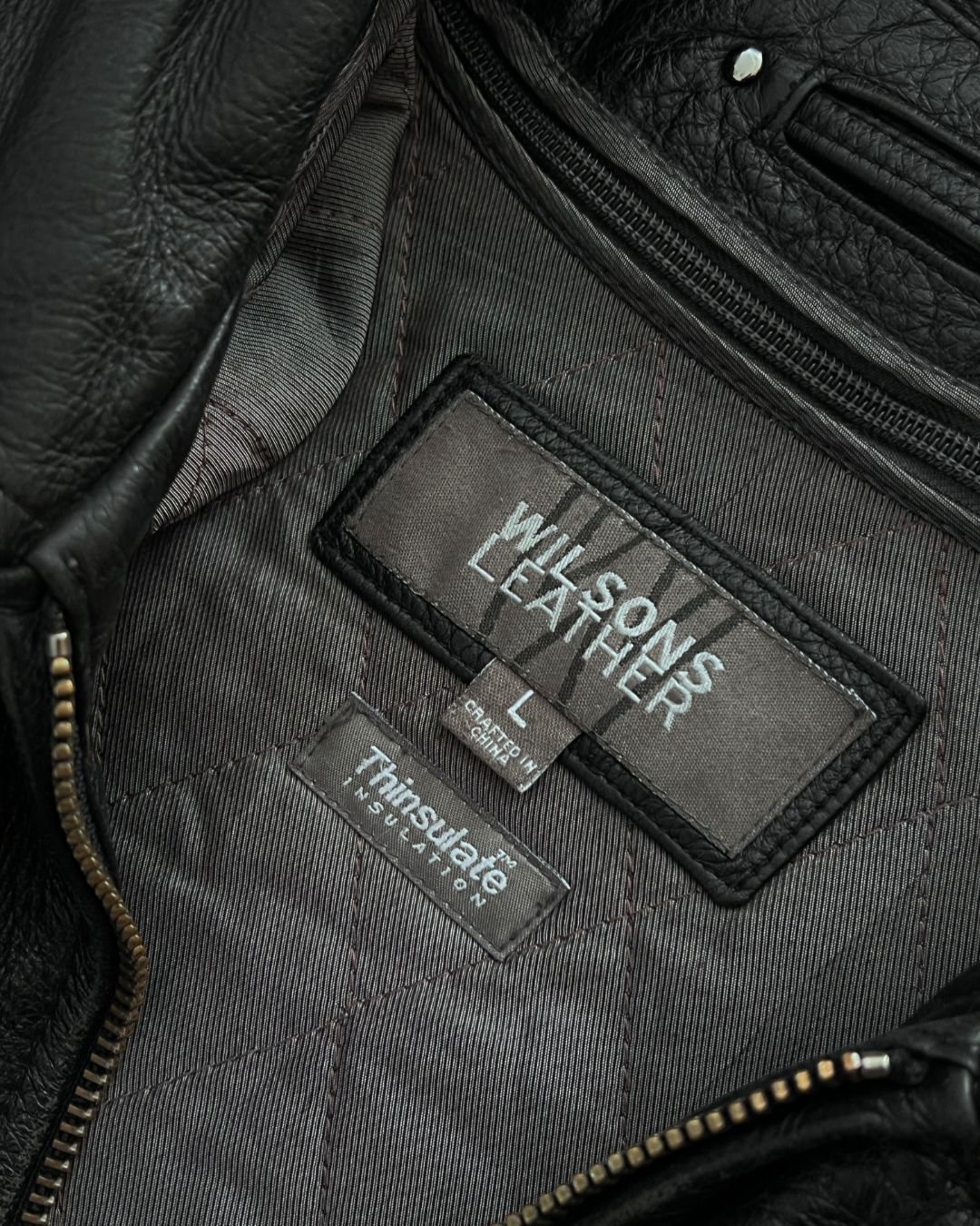 HUNTER BLACK LEATHER JACKET TALLA L (L)