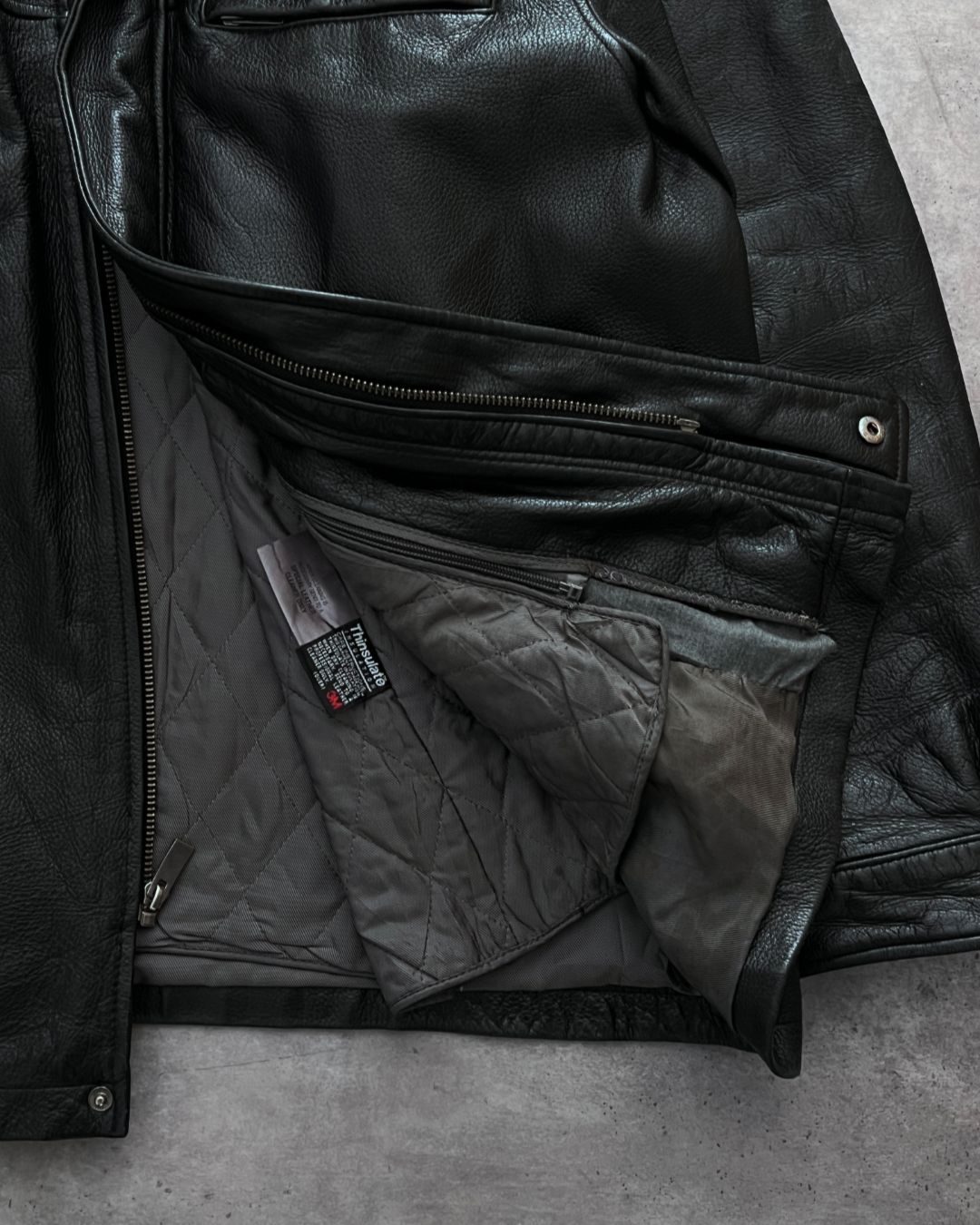 HUNTER BLACK LEATHER JACKET TALLA L (L)