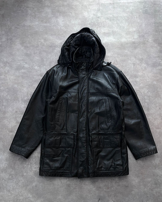 HUNTER BLCK LEATHER JACKT (M)