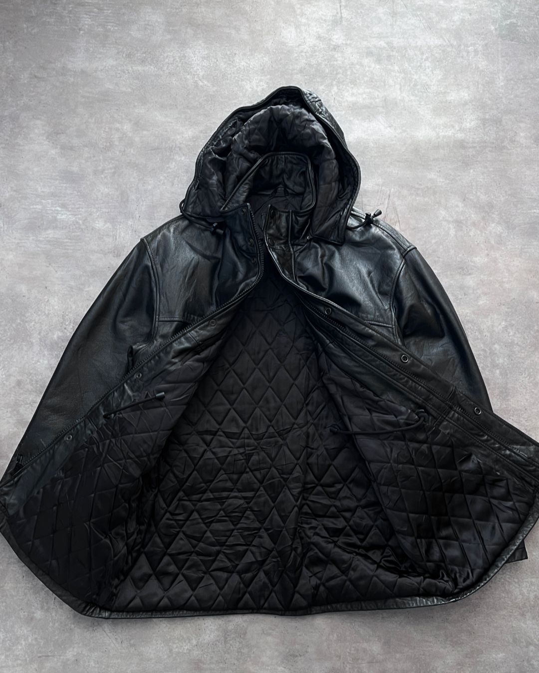 HUNTER BLCK LEATHER JACKT (M)