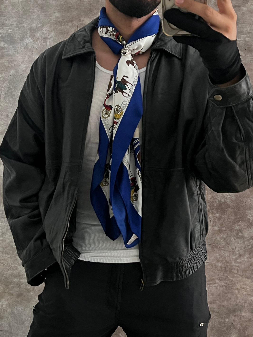 Vintage Cowboy Leather Jacket (L)