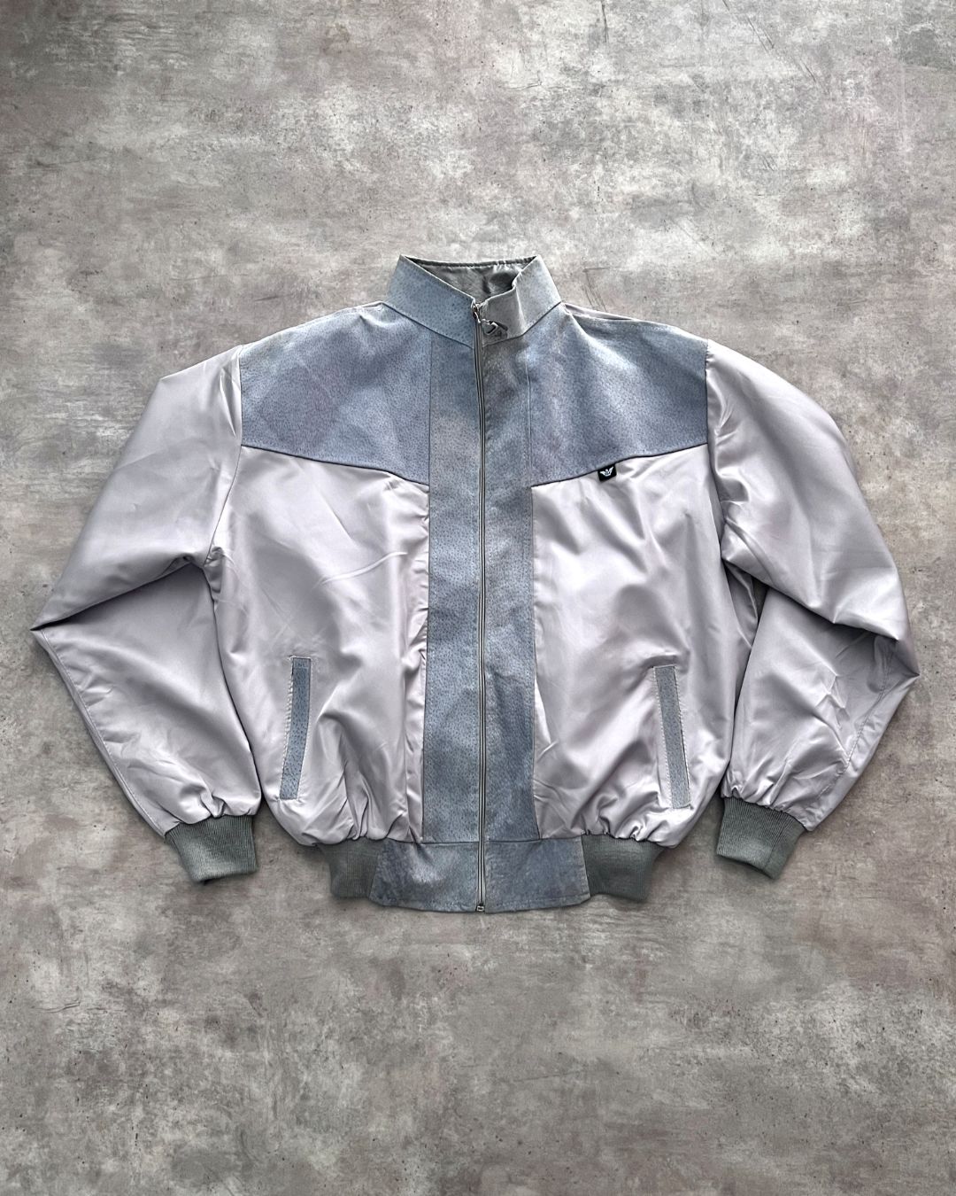 EMPORIO GREY LEATHER JACKT (S)