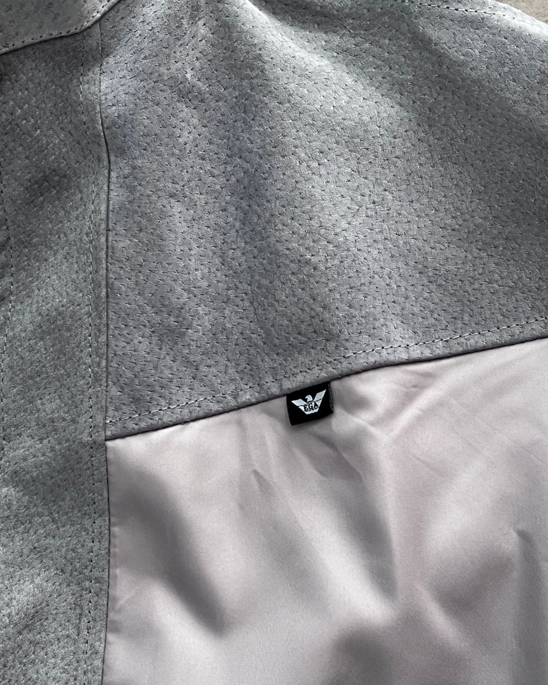 EMPORIO GREY LEATHER JACKT (S)