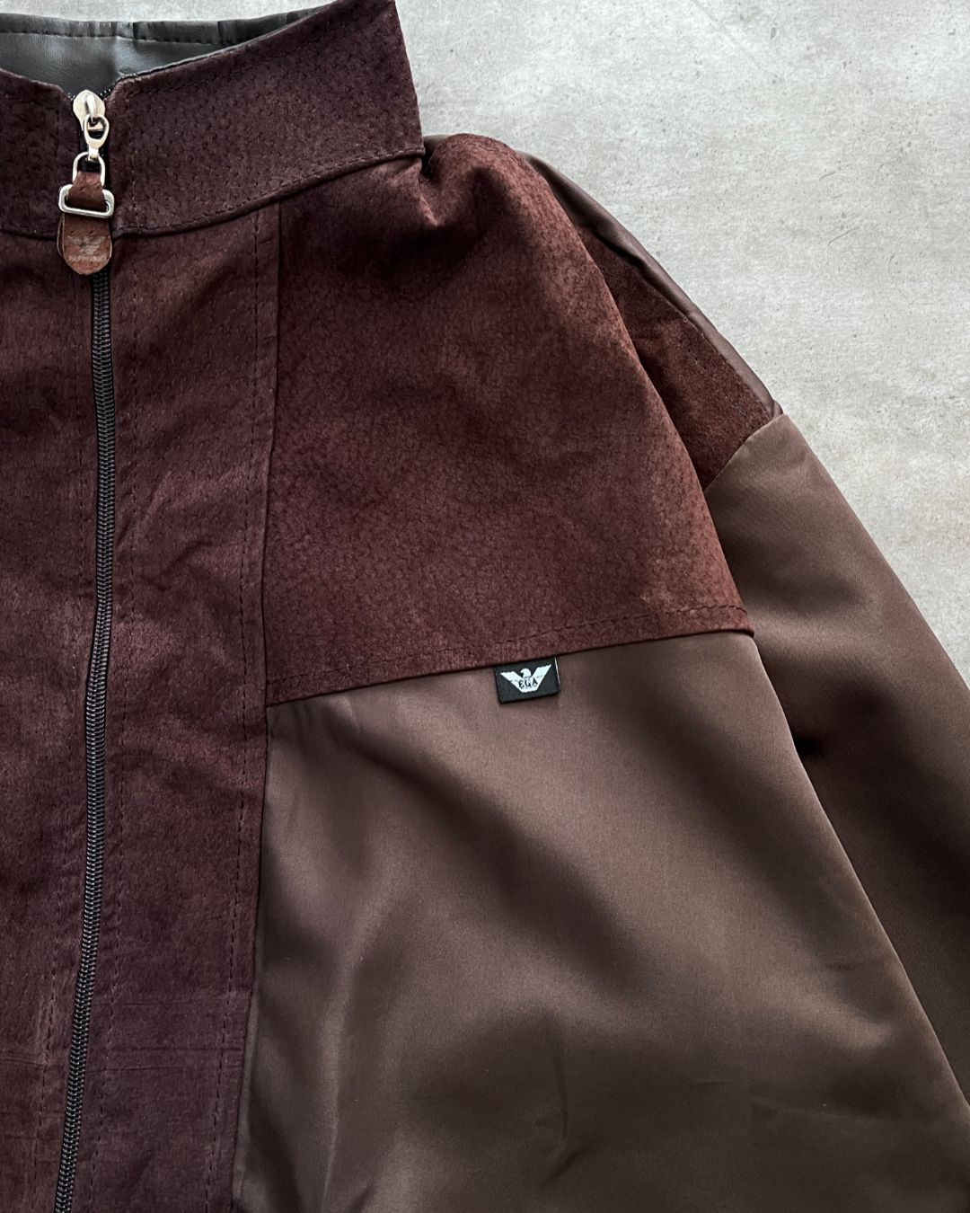 EMPORIO BROWN LEATHER JACKT (S)