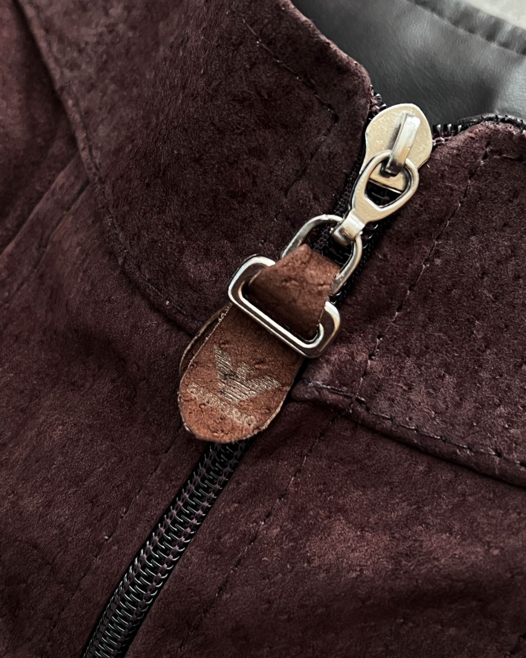 EMPORIO BROWN LEATHER JACKT (S)