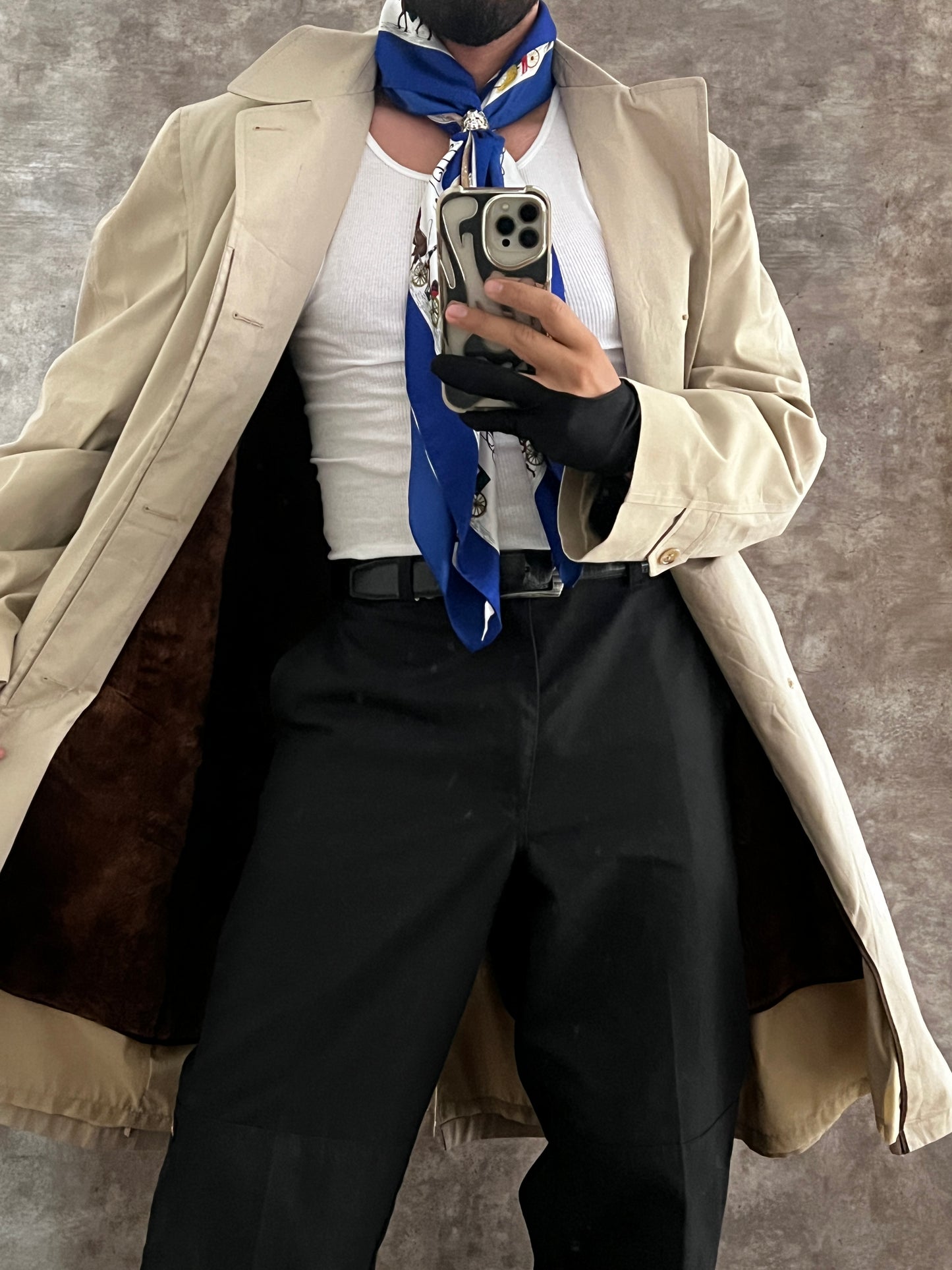 Gabardina de artista (XL)