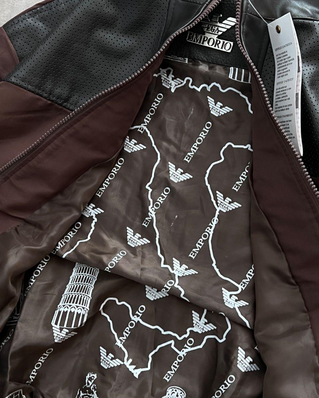 EMPORIO LEATHER JACKT (M)