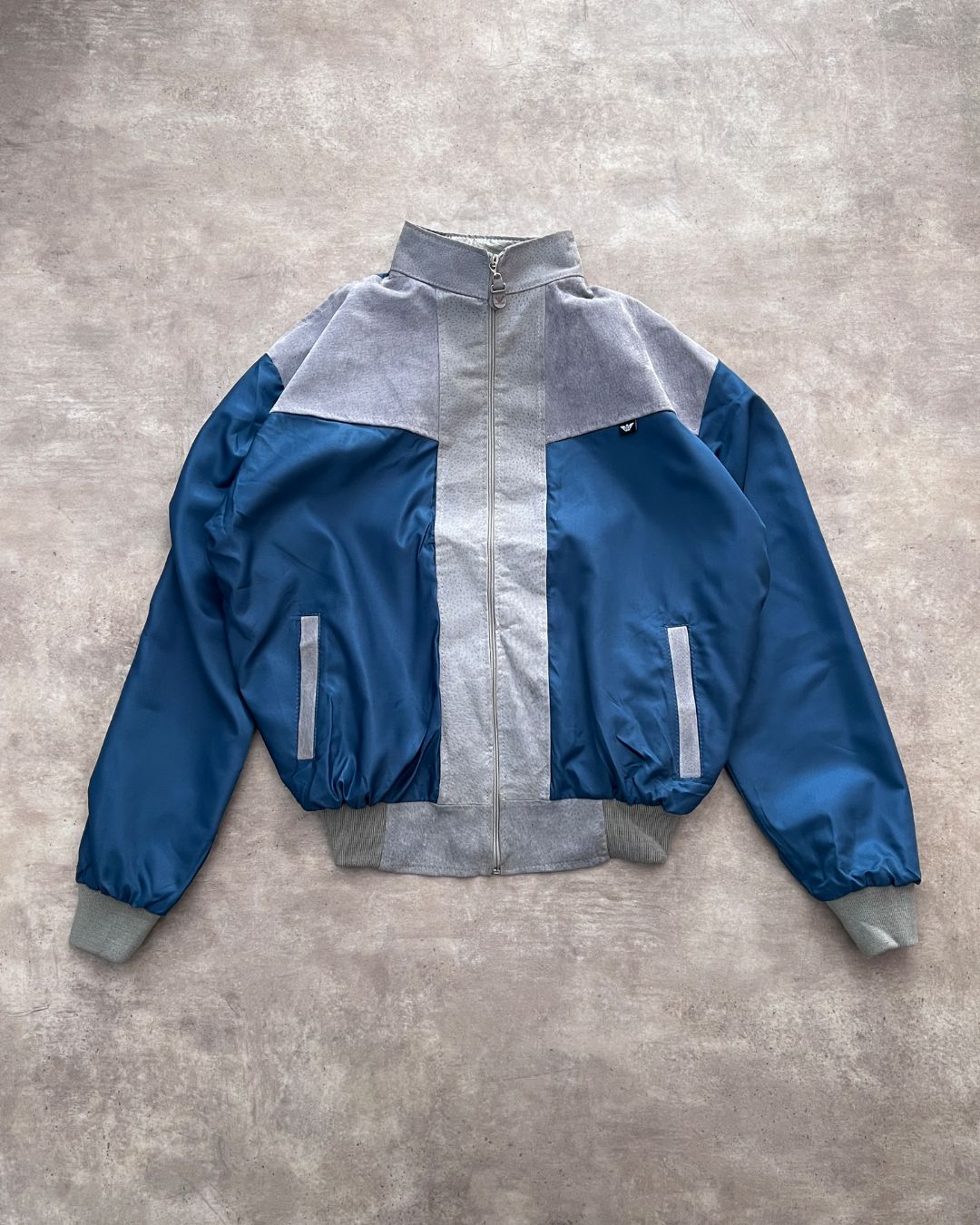 EMPORIO BLUE LEATHER JACKT (M)