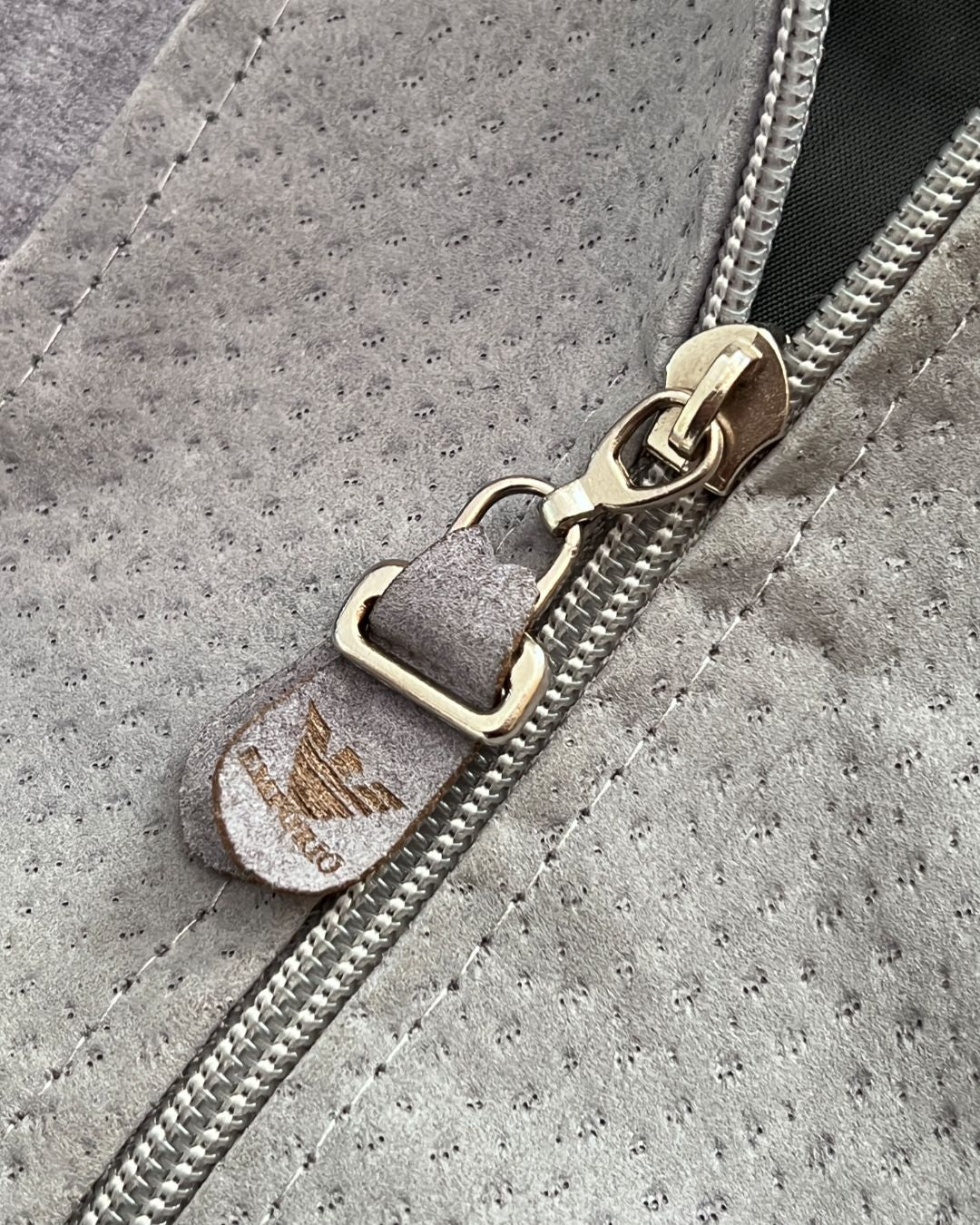 EMPORIO BLUE LEATHER JACKT (M)