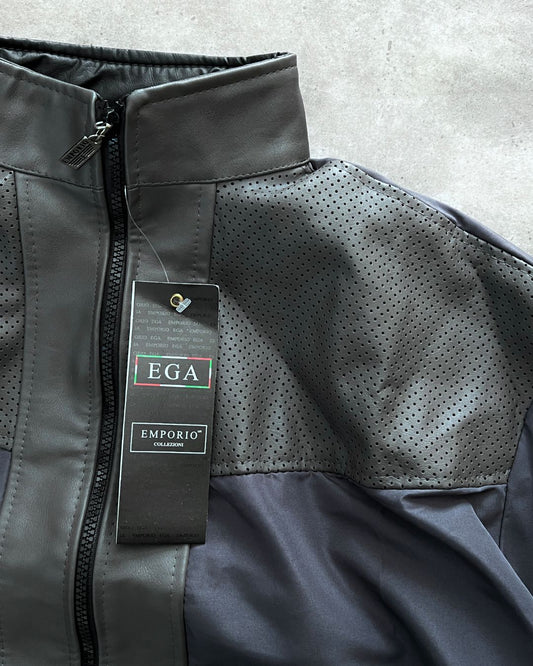 EMPORIO GREY LEATHER JACKT (M)
