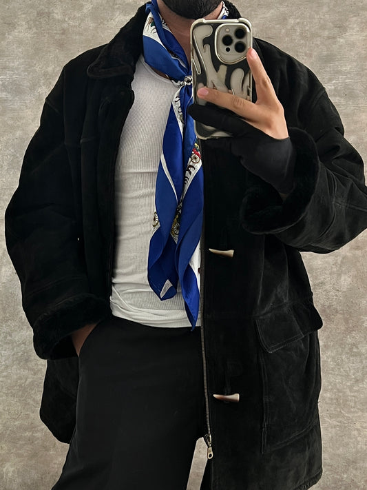 Leather Faux Fur Jacket (L)