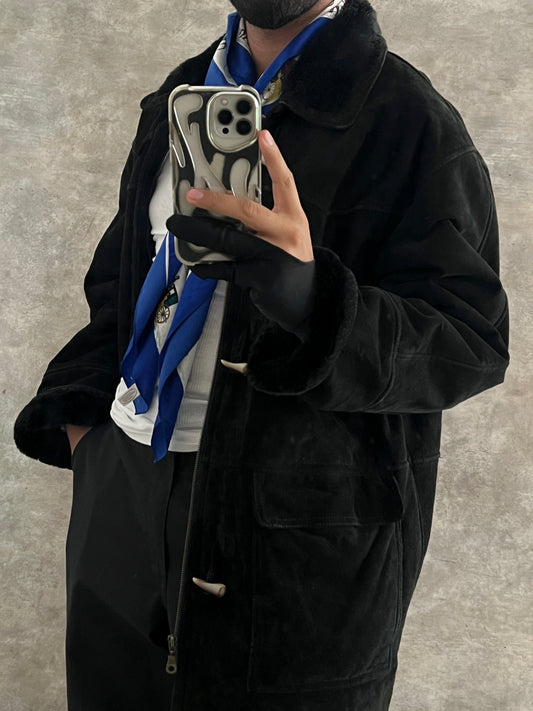 Leather Faux Fur Jacket (L)