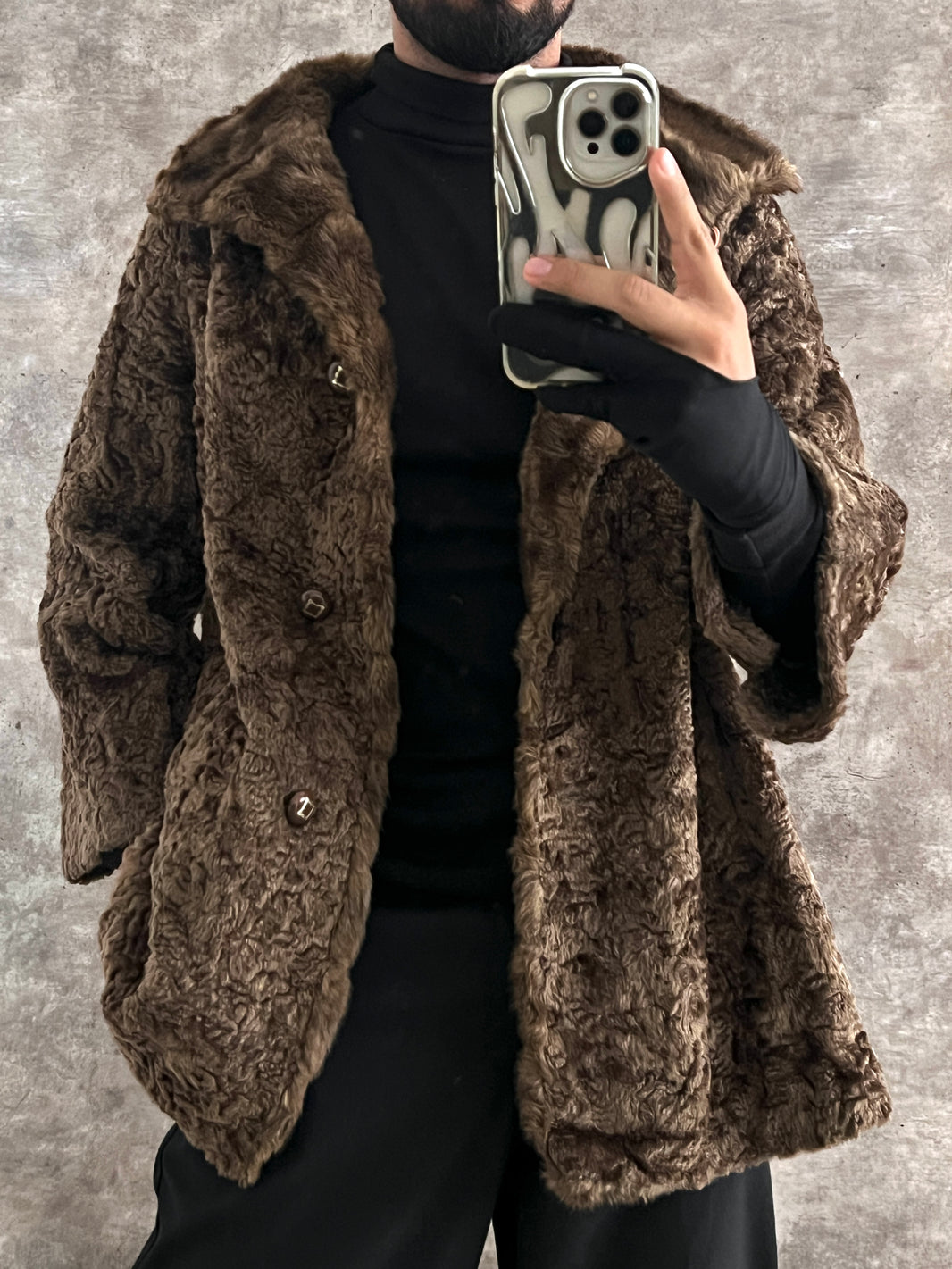 Faux fur Coat (S)