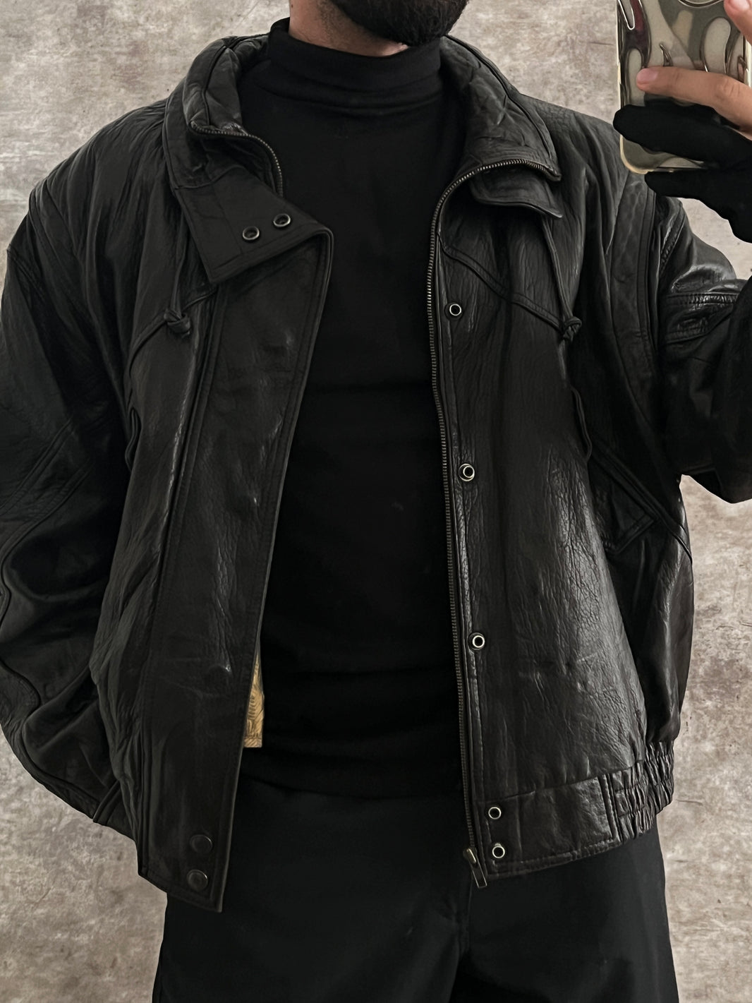 Bomber Leather Jacket (XL)