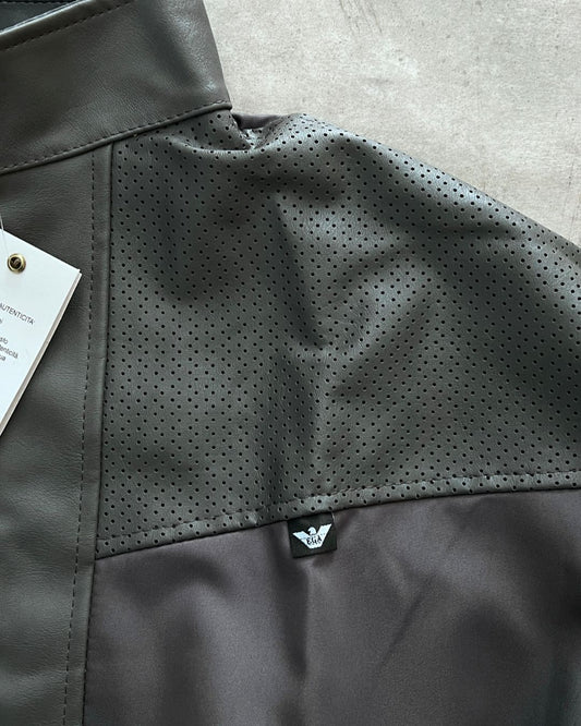 EMPORIO GREY LEATHER JACKET (M)