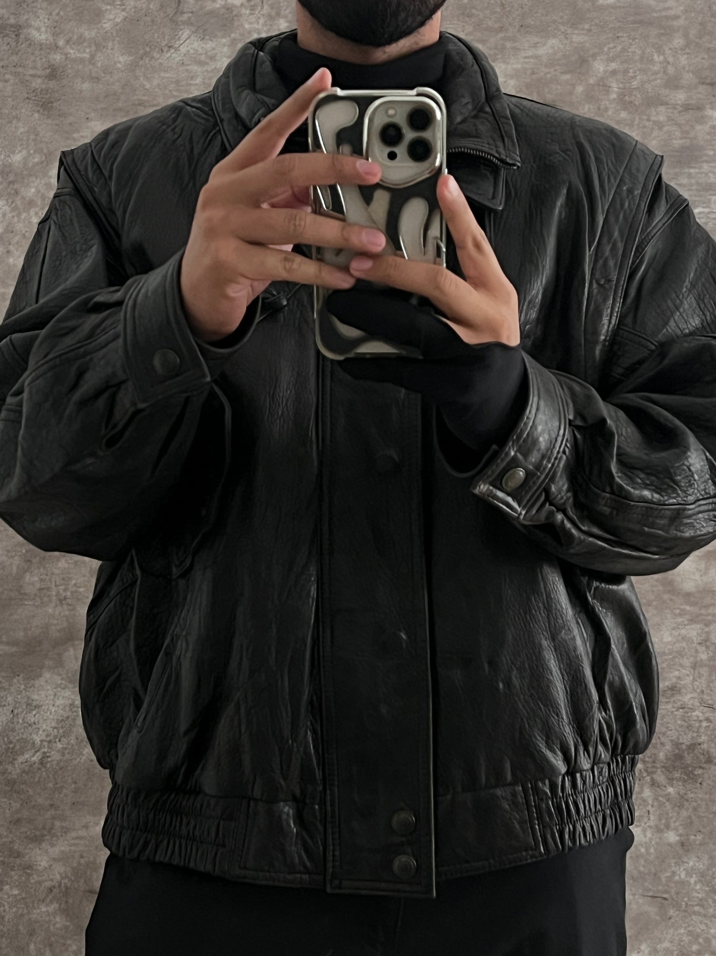 Bomber Leather Jacket (XL)