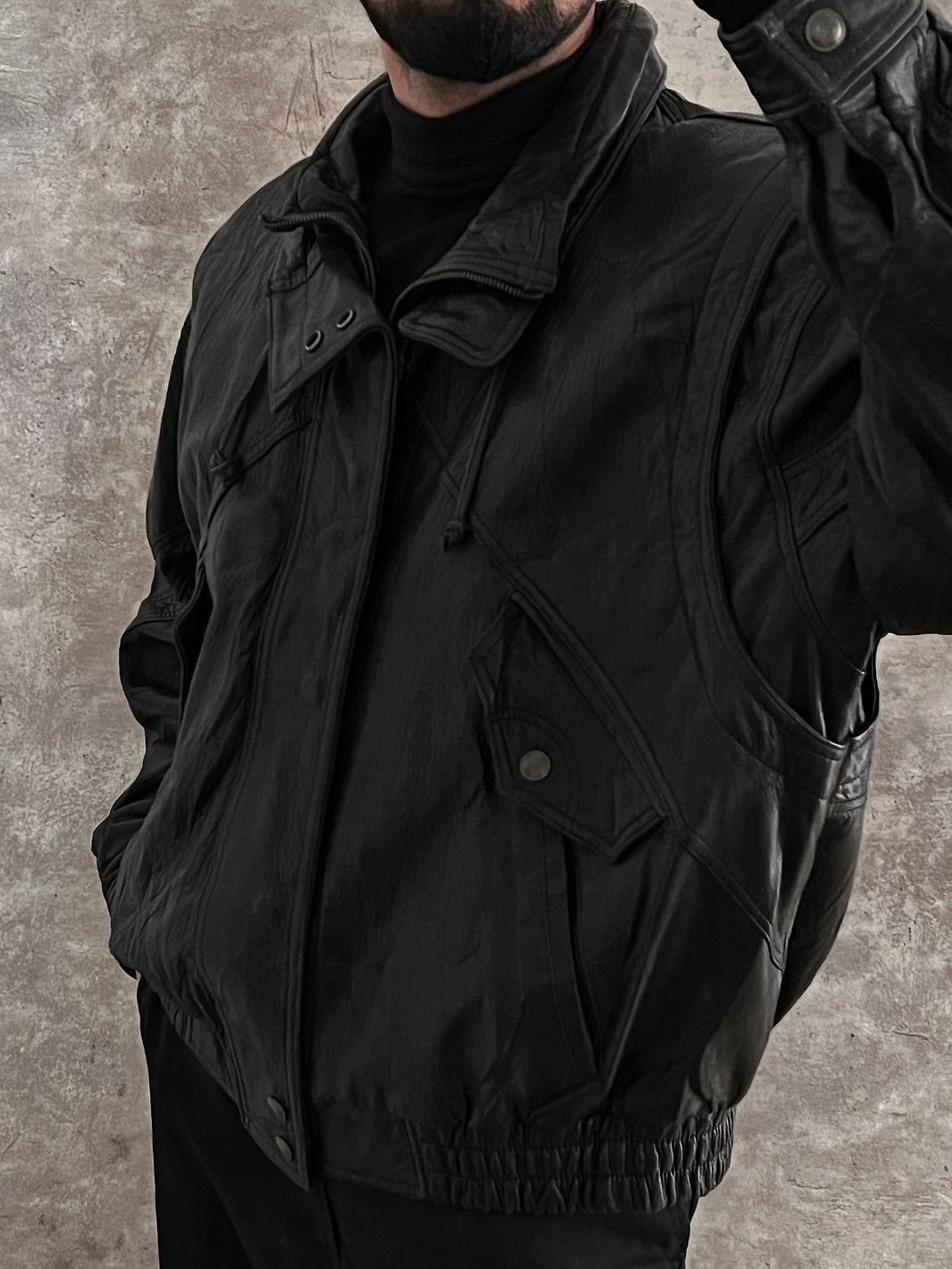 Bomber Leather Jacket (XL)