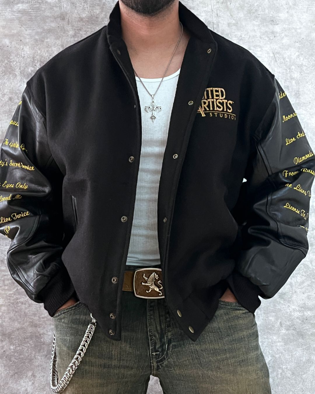 LEATHER JACKET GOLDEN EYE 007 - 90'S (L)