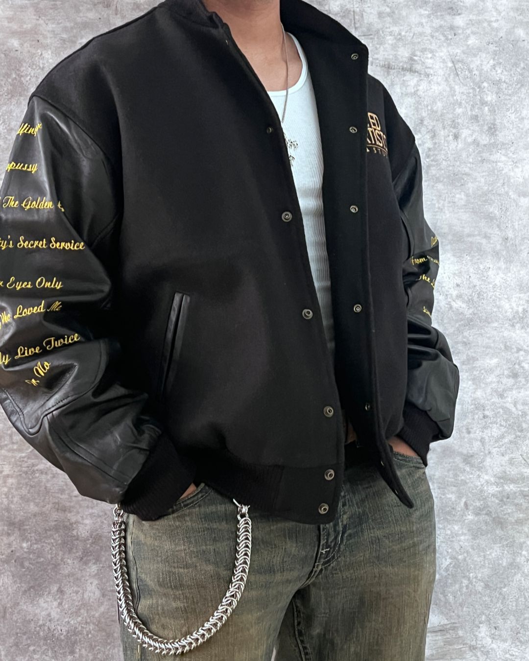 LEATHER JACKET GOLDEN EYE 007 - 90'S (L)