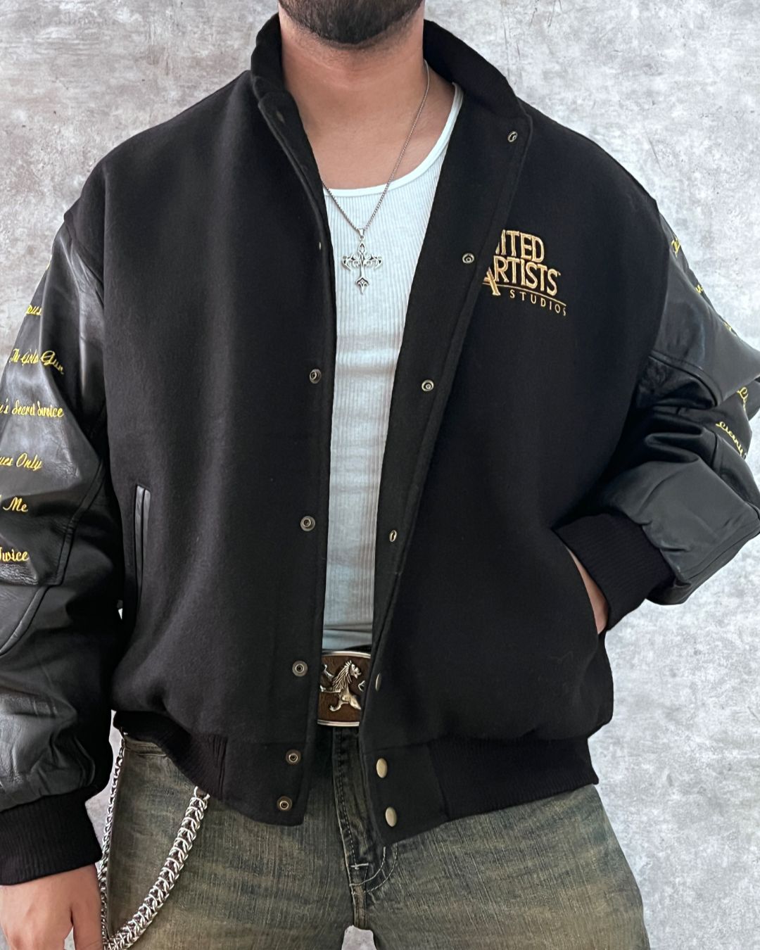 LEATHER JACKET GOLDEN EYE 007 - 90'S (L)