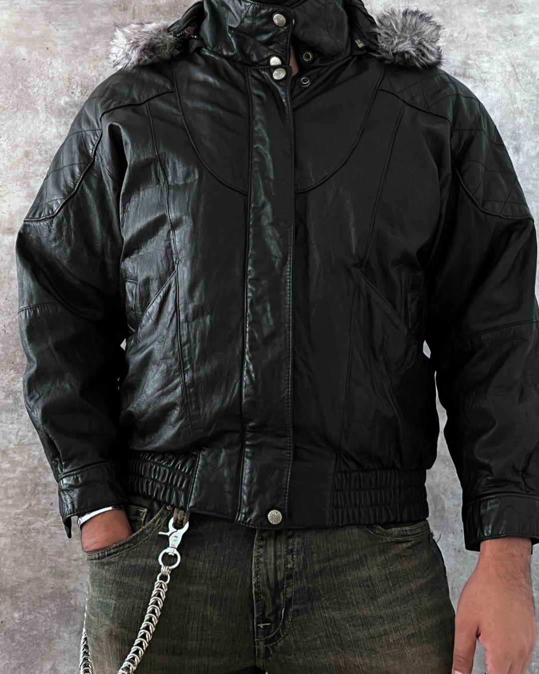 KOREAN LEATHER JACKET (S)