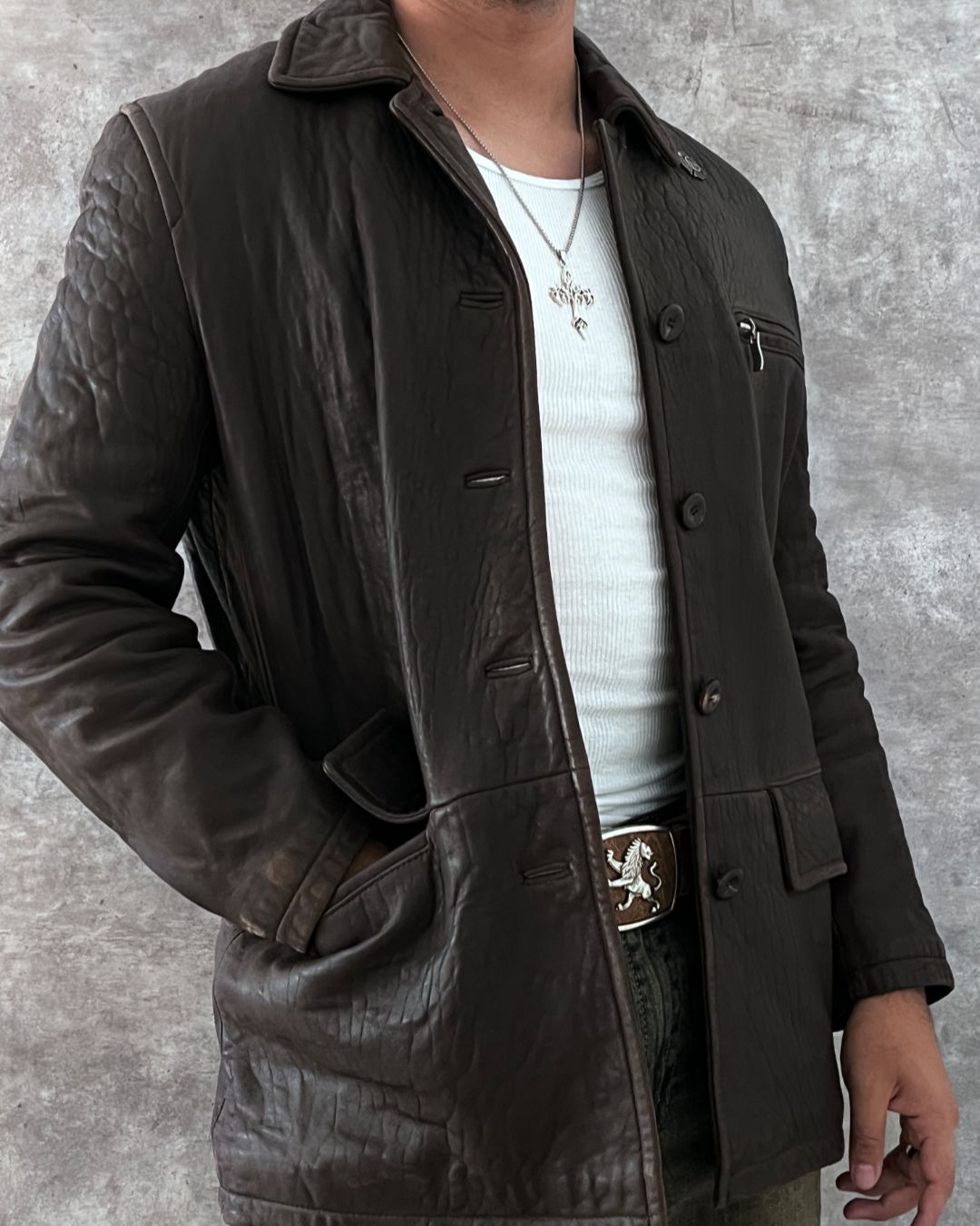 911 LAMBSKIN LEATHER JACKET (S)