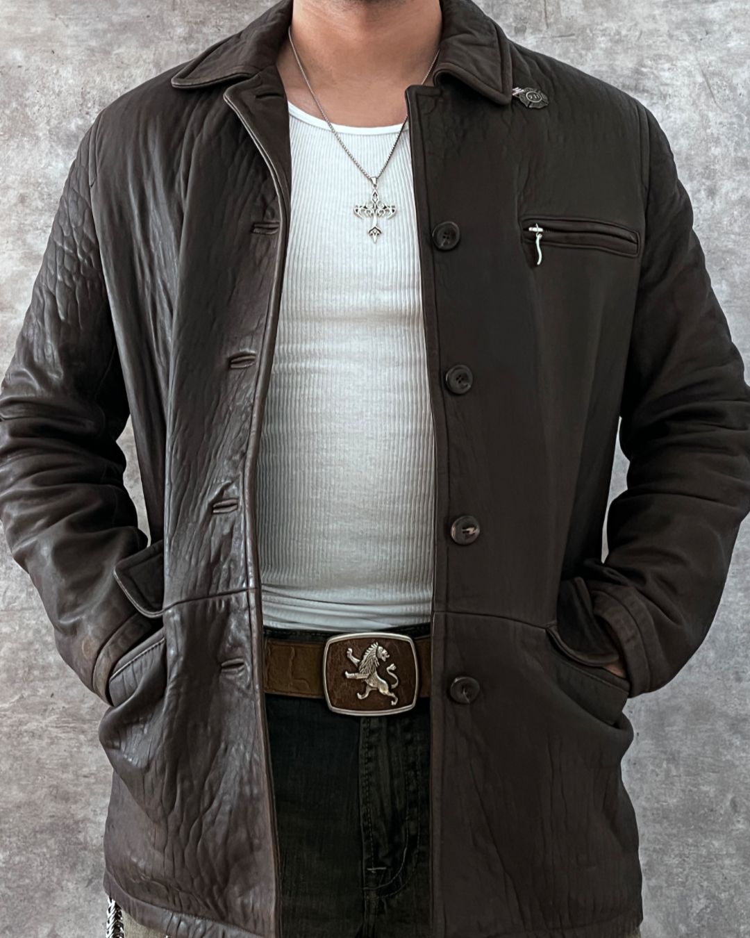 911 LAMBSKIN LEATHER JACKET (S)