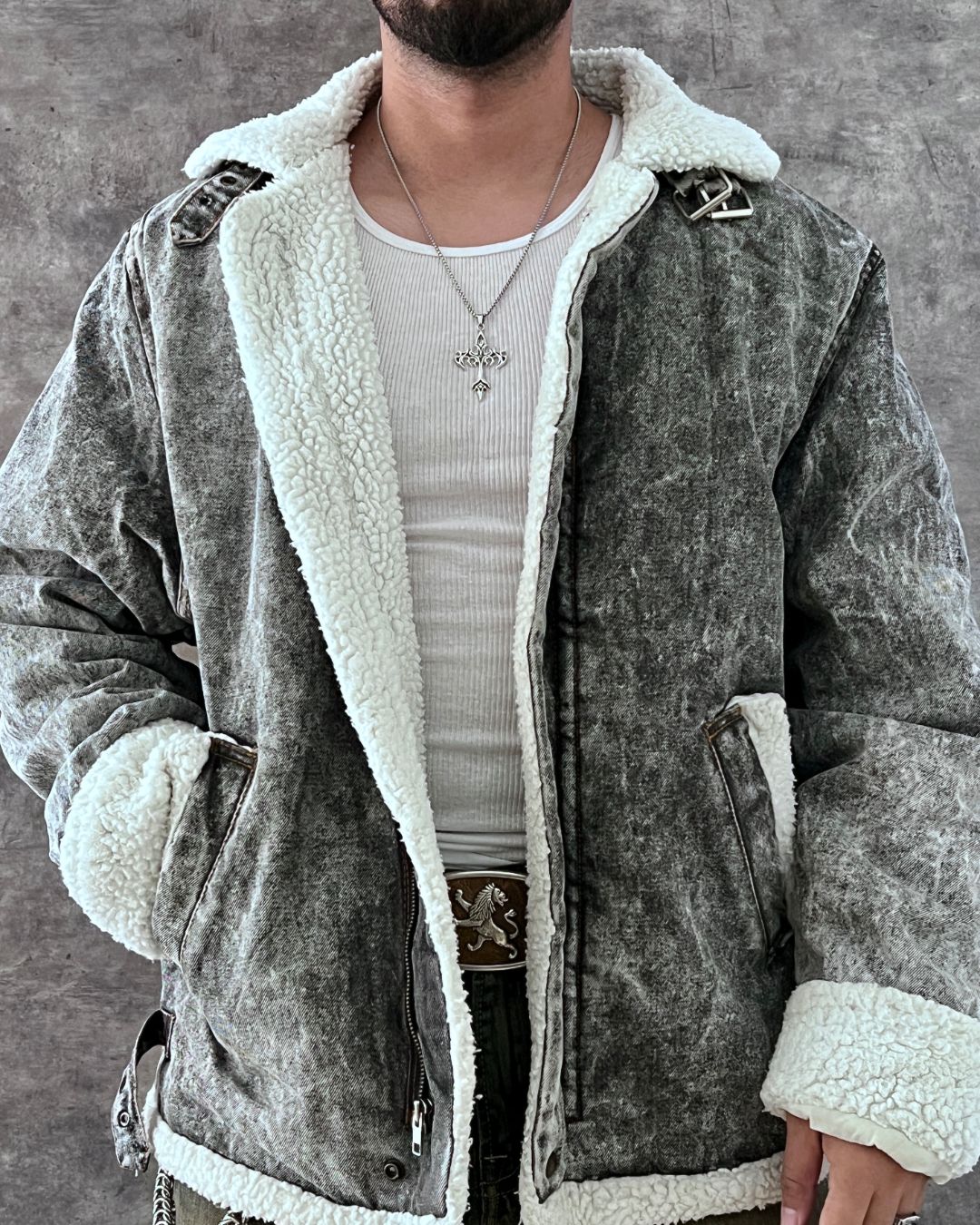 GREY WORK JACKET (XL)