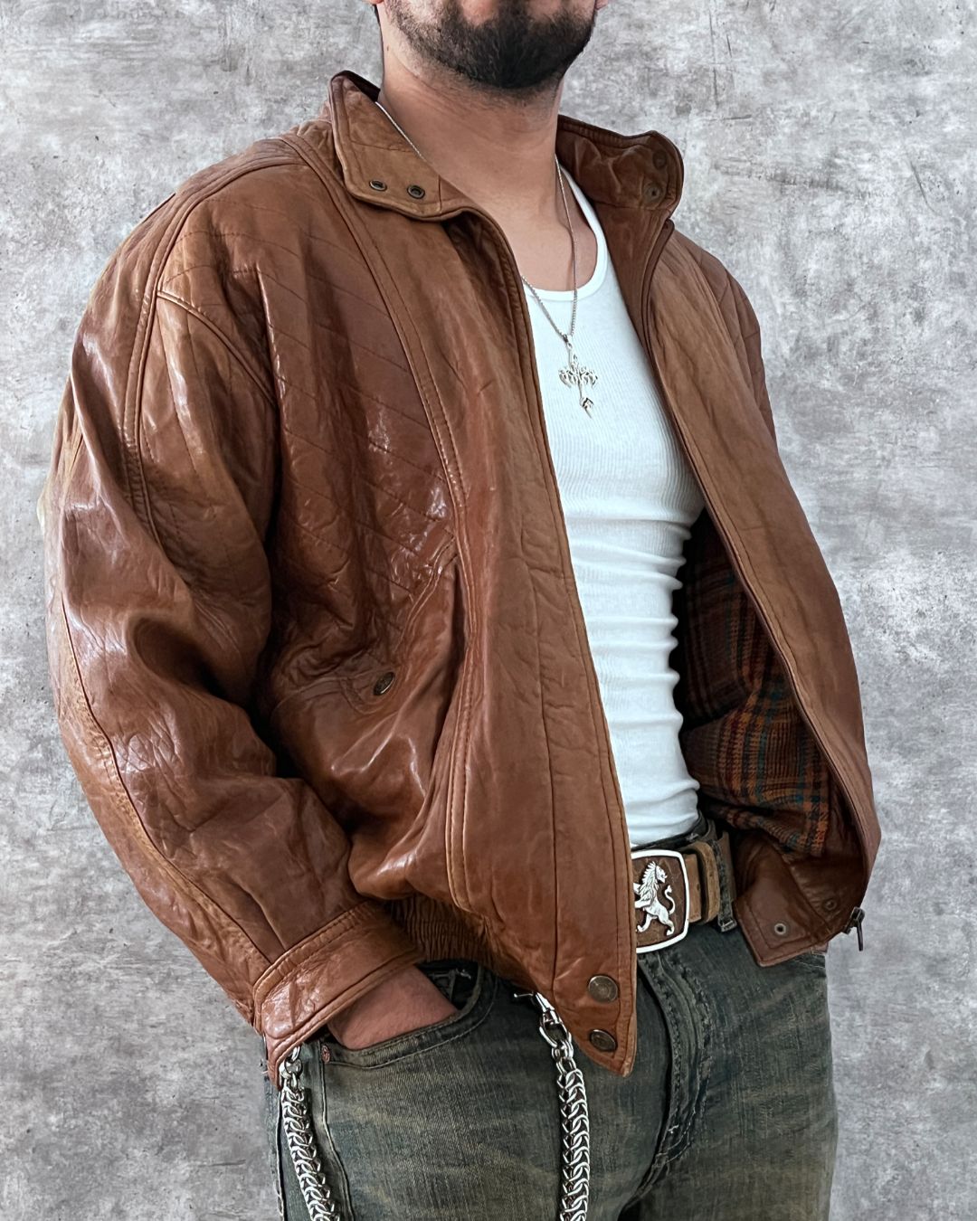 COWBOY LEATHER JACKT PREMIUM (S)