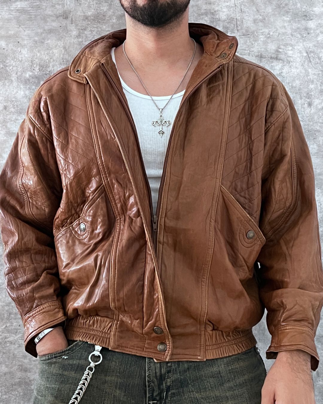 COWBOY LEATHER JACKT PREMIUM (S)