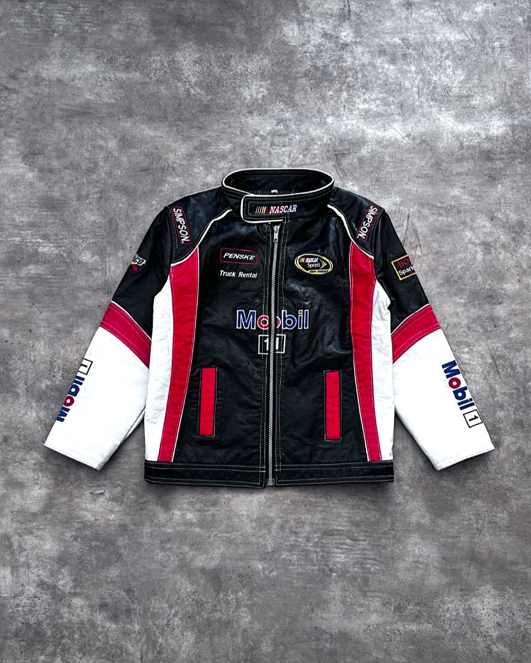 KID NASCAR LEATHER JACKET (L)