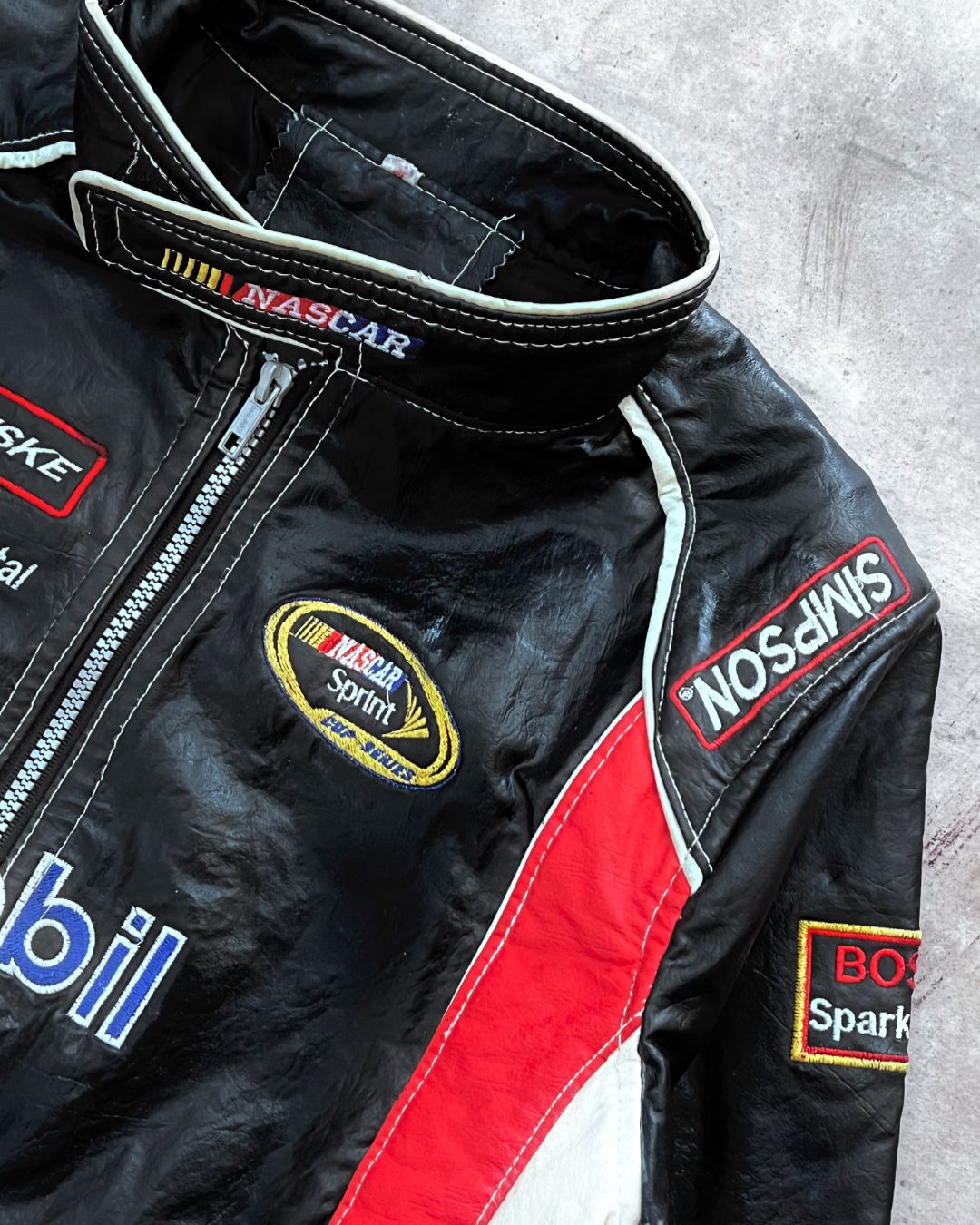 KID NASCAR LEATHER JACKET (L)