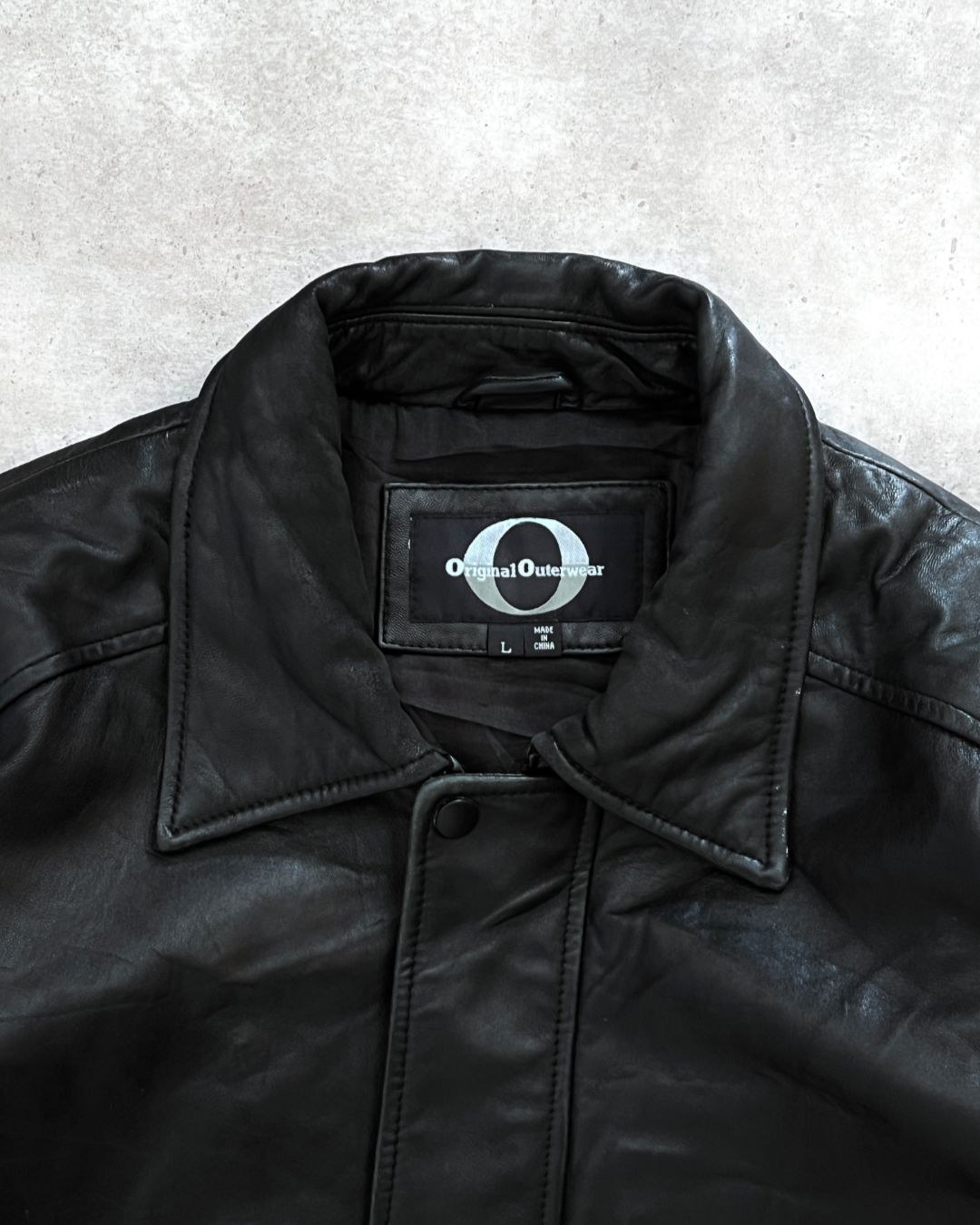LEATHER LAMBSKIN JACKET (L)