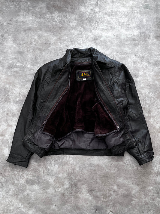 VAMPIRE LEATHER BOMBER JACKET (L) 🦇