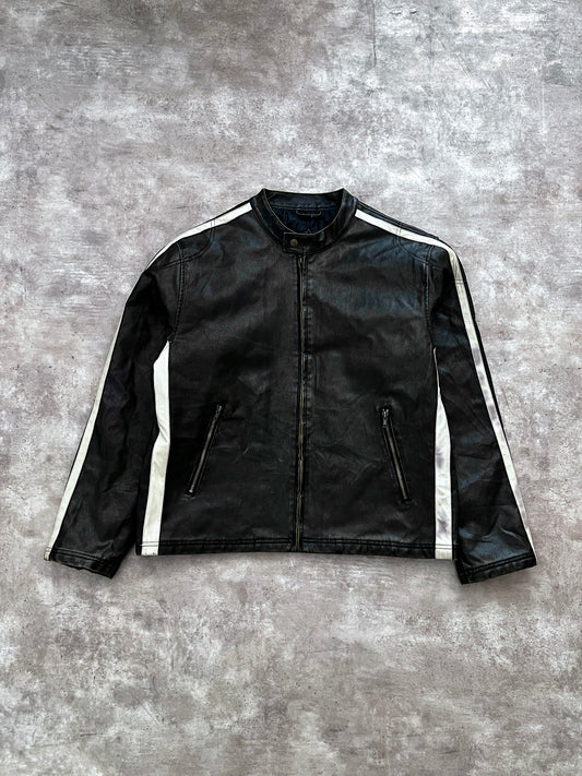 LEATHER RACER JACKET (L)