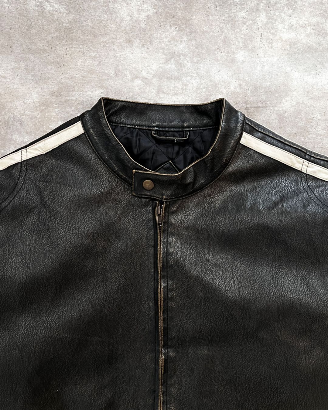 LEATHER RACER JACKET (L)